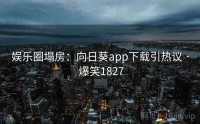 娱乐圈塌房：向日葵app下载引热议 · 爆笑1827