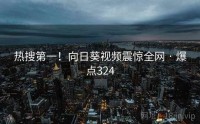 热搜第一！向日葵视频震惊全网 · 爆点324
