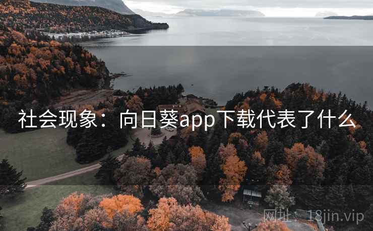 社会现象:向日葵app下载代表了什么 社会现象:向日葵app下载代表了什么